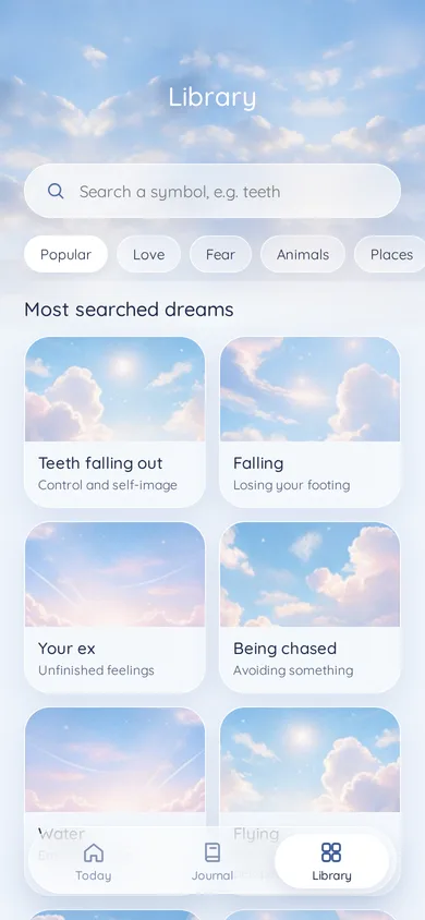 Dreamer screen: Symbol library